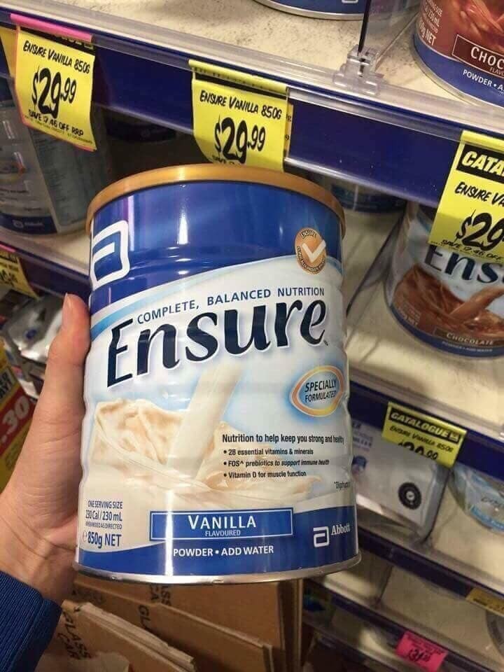 Sữa ensure úc hộp 850gr - ensure úc