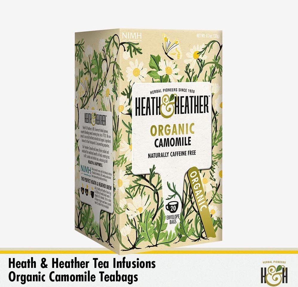 Trà hữu cơ Heath & Heather Organic Camomile hoa cúc nguyên chất