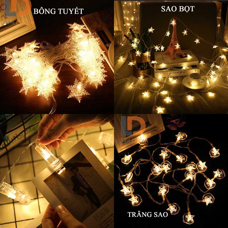 Đèn led trang trí không chớp 4m 20 bóng nhiều kiểu [hàng chất lượng]