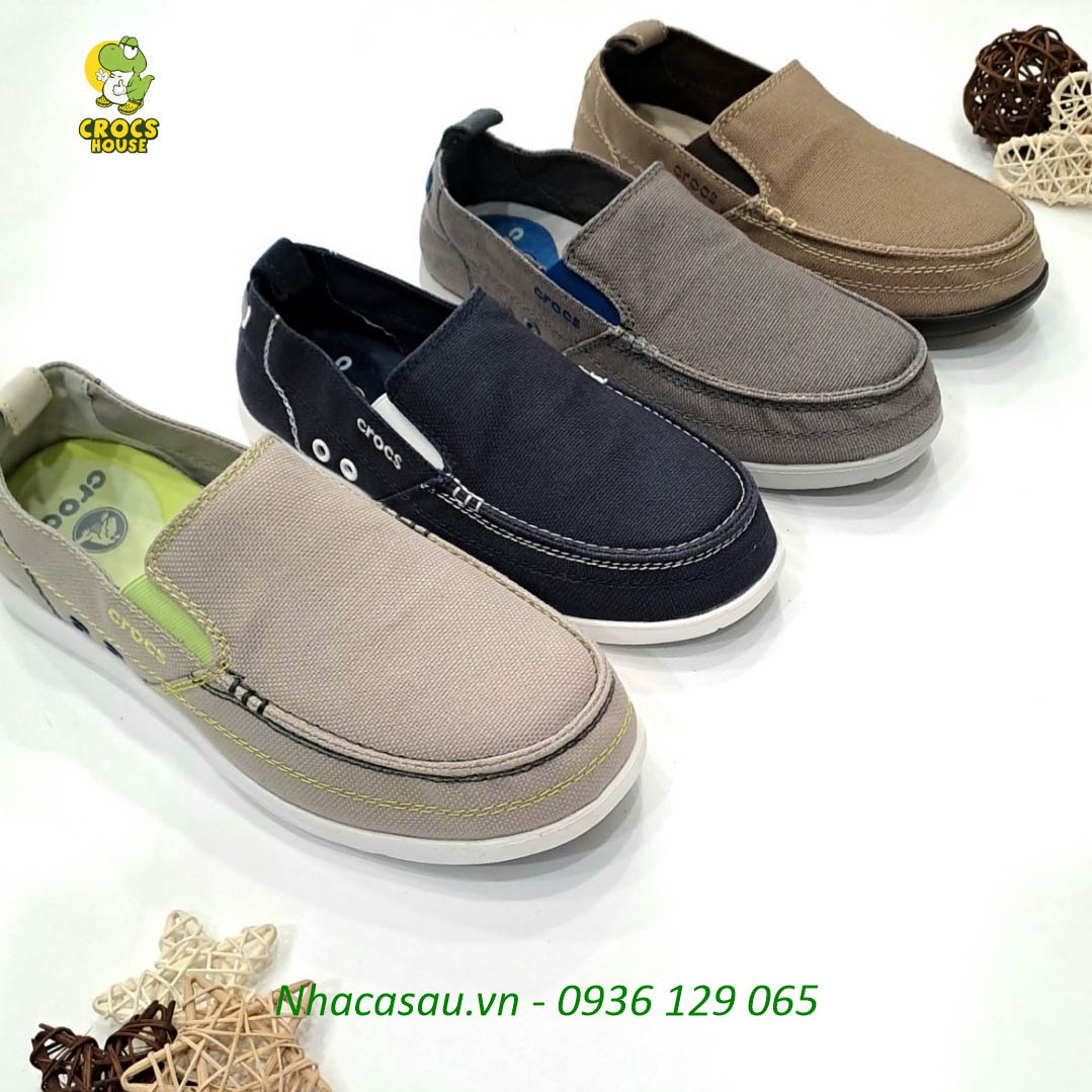 Giày Lười Crocs Walu Chambray Men Cho Nam Nhiều Màu