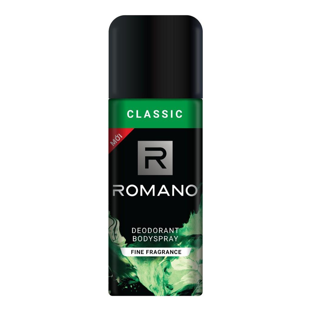 Xịt khử mùi toàn thân cho Nam Romano Classic 150ml