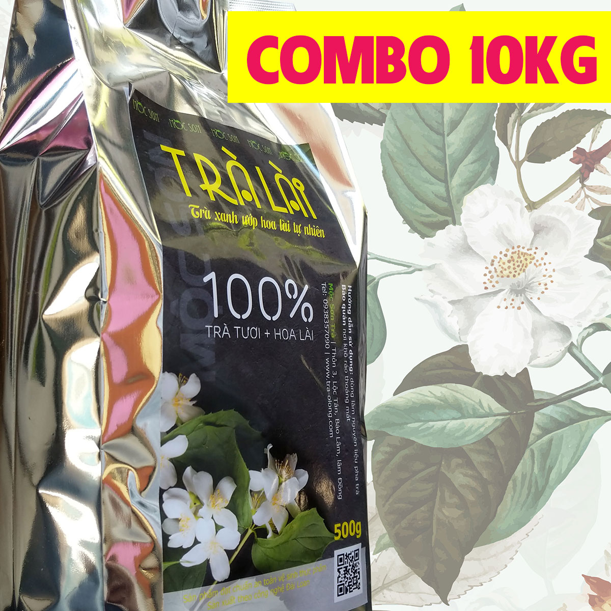 Combo 10kg trà lài thượng hạng mộc sơn | trà xanh lài pha trà tắc trà chanh thơm mát | vị chát nhẹ đượm mùi hoa lài hoa nhài tự nhiên