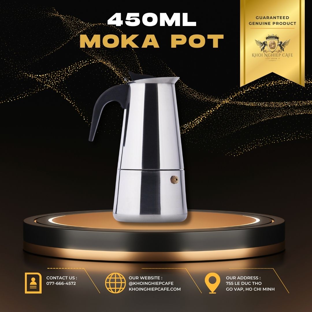 Moka pot 450ml Bình pha cafe Moka Express  Bình cafe Moka Bình pha cafe kiểu Ý