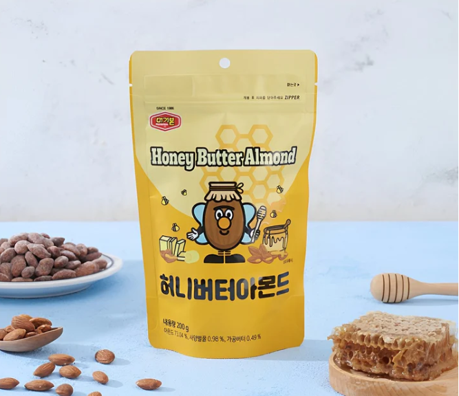 Hạnh Nhân Rang Bơ Tẩm Mật Ong gói 200g - Hàn Quốc