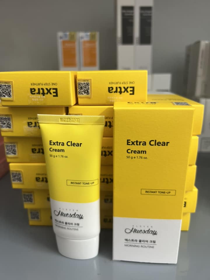 Kem dưỡng trắng, kem làm trắng da, kem dưỡng da, Extra Clear Cream Huesday, kem dưỡng trắng chuyên sâu Huesday, dưỡng trắng đều màu