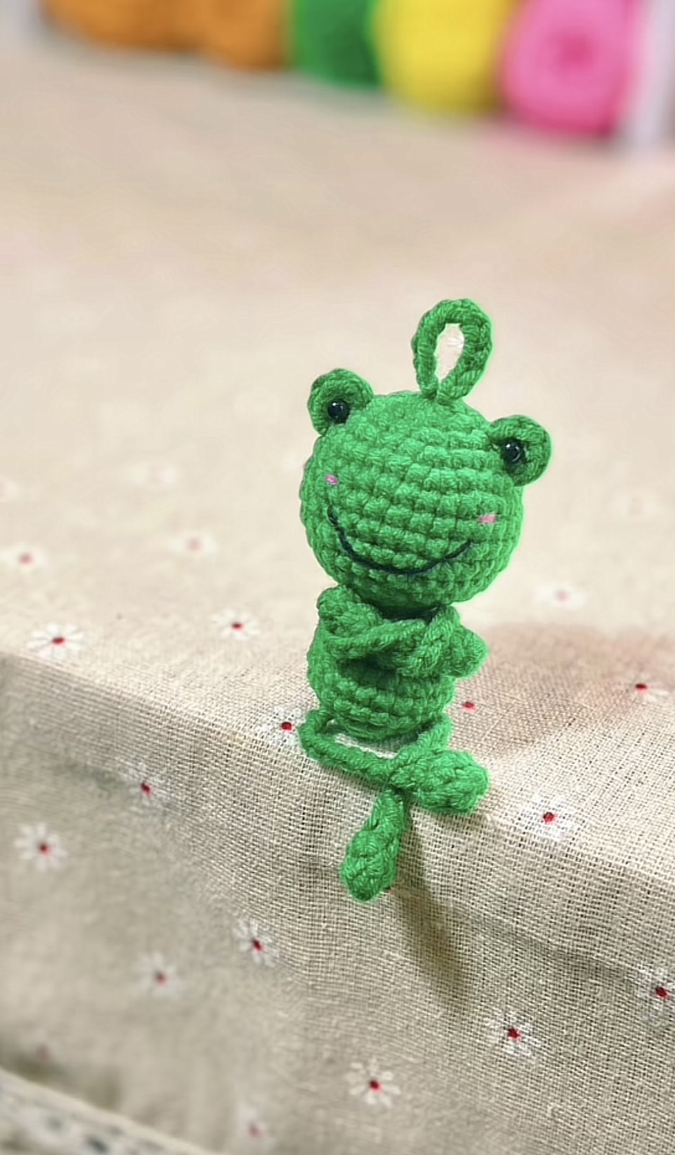 Con Ếch cute bằng len handmade, móc khóa sáng tạo, lalyshop