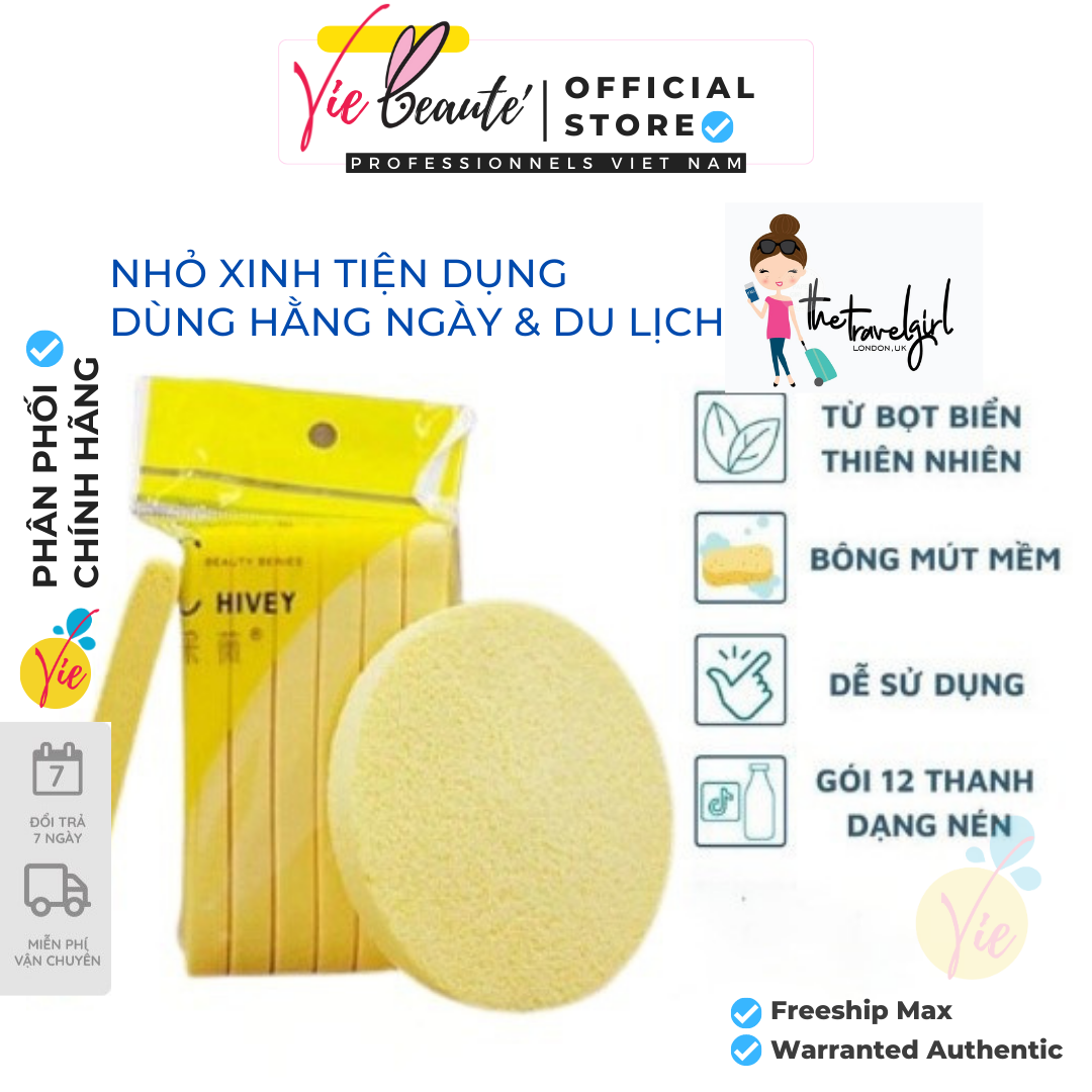 Bọt biển chivey rửa mặt - bông nở rửa mặt chivey