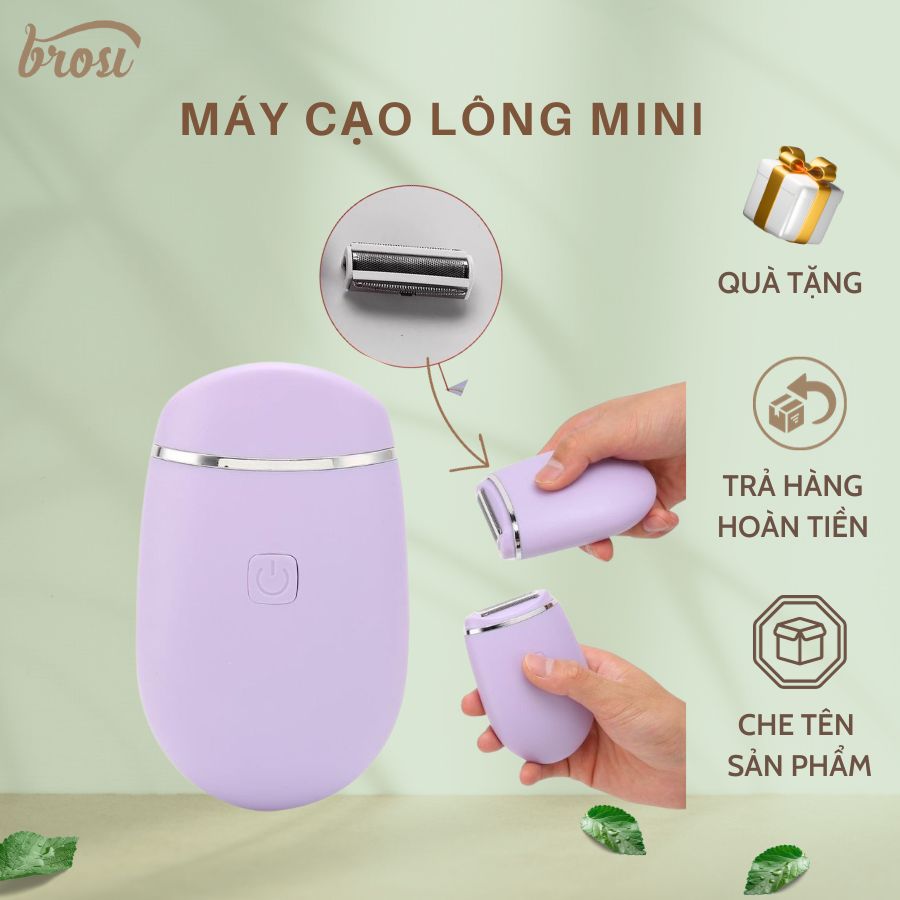  Máy Cạo Lông Mini Cầm Tay Máy Triệt Lông Toàn Thân Cổng Sạc USB Cho Nam Và Nữ Brosi 