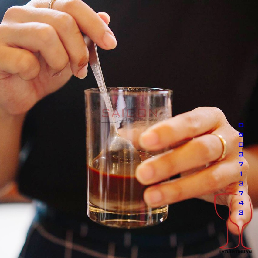 Sale bộ 6 cốc ly lùn đựng sữa chua trân châu trà mời kem cafe thủy tinh thái lan ug381-170ml