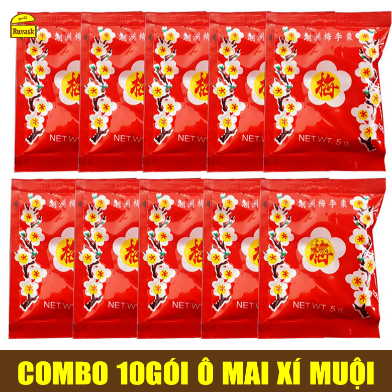 [COMBO 20GÓI] Ô Mai Xí Muội Hoa Đào Tuổi Thơ Thái Lan - Kẹo Xí Muội Hoa Mai, Kẹo Ô Mai, Xí Muội Chua Ngọt - Ruvask