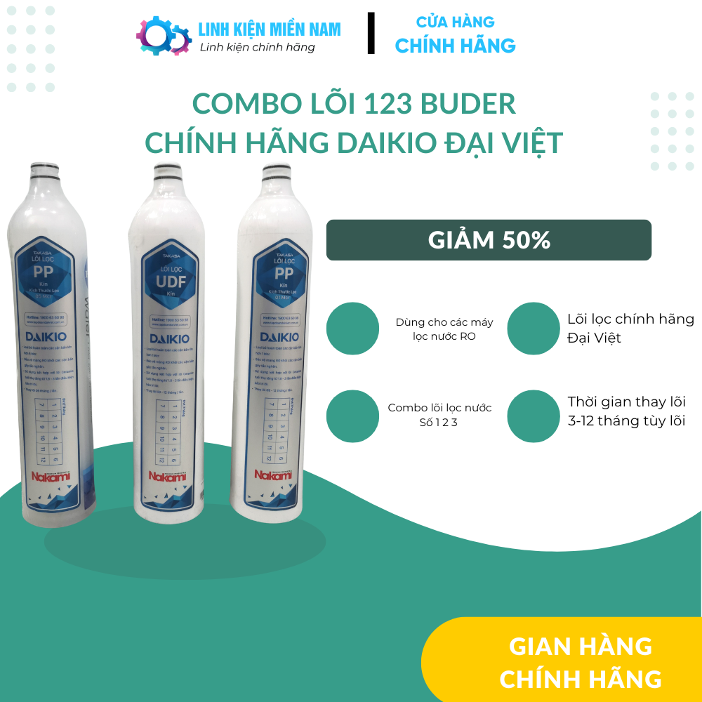 Lõi lọc nước Buder số 1 2 3 - nhập khẩu Đài loan