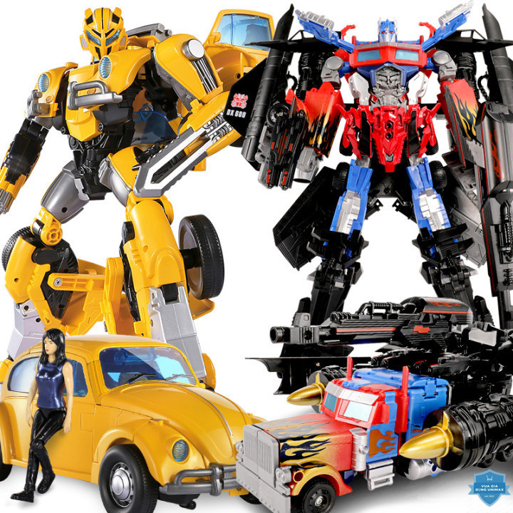 Robot Bumblebee 6699-60D 45cm & Optimus prime 40cm biến hình oto , phong cách biến hình sinh động.