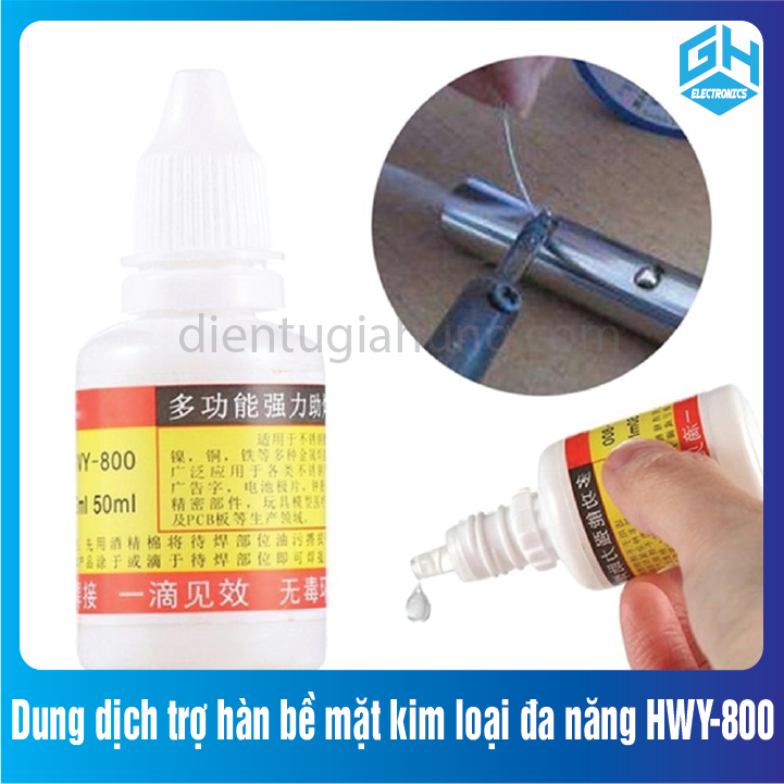 Dung dịch trợ hàn bề mặt kim loại đa năng HWY-800