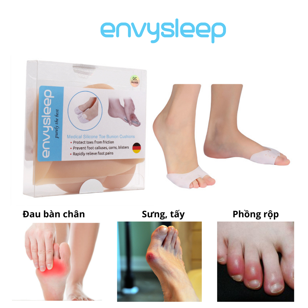 Lót giày Silicon Envysleep bảo vệ đầu ngón, giảm đau giảm chai chân, chống ma sát sưng tấy
