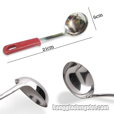 [HCM]Vá múc canh inox cán nhựa 21x6cm (nhỏ) vá múc canh  inox cán nhựa vá môi