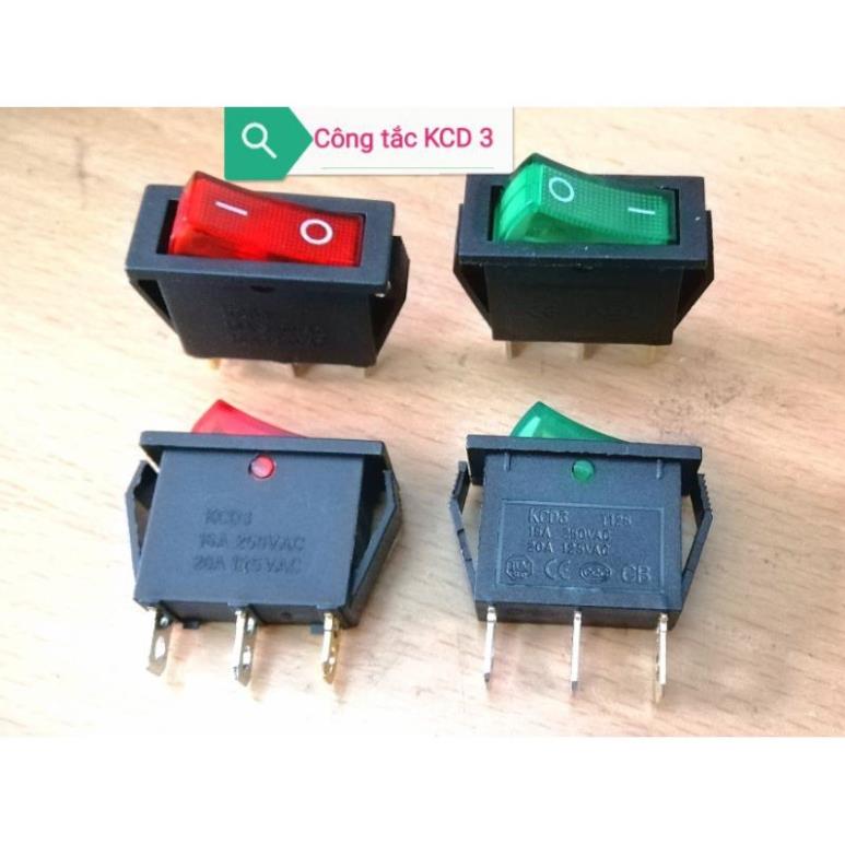 Công tắc 3 chân kcd 3 15a nút bật tắt công suất cao 2 chân