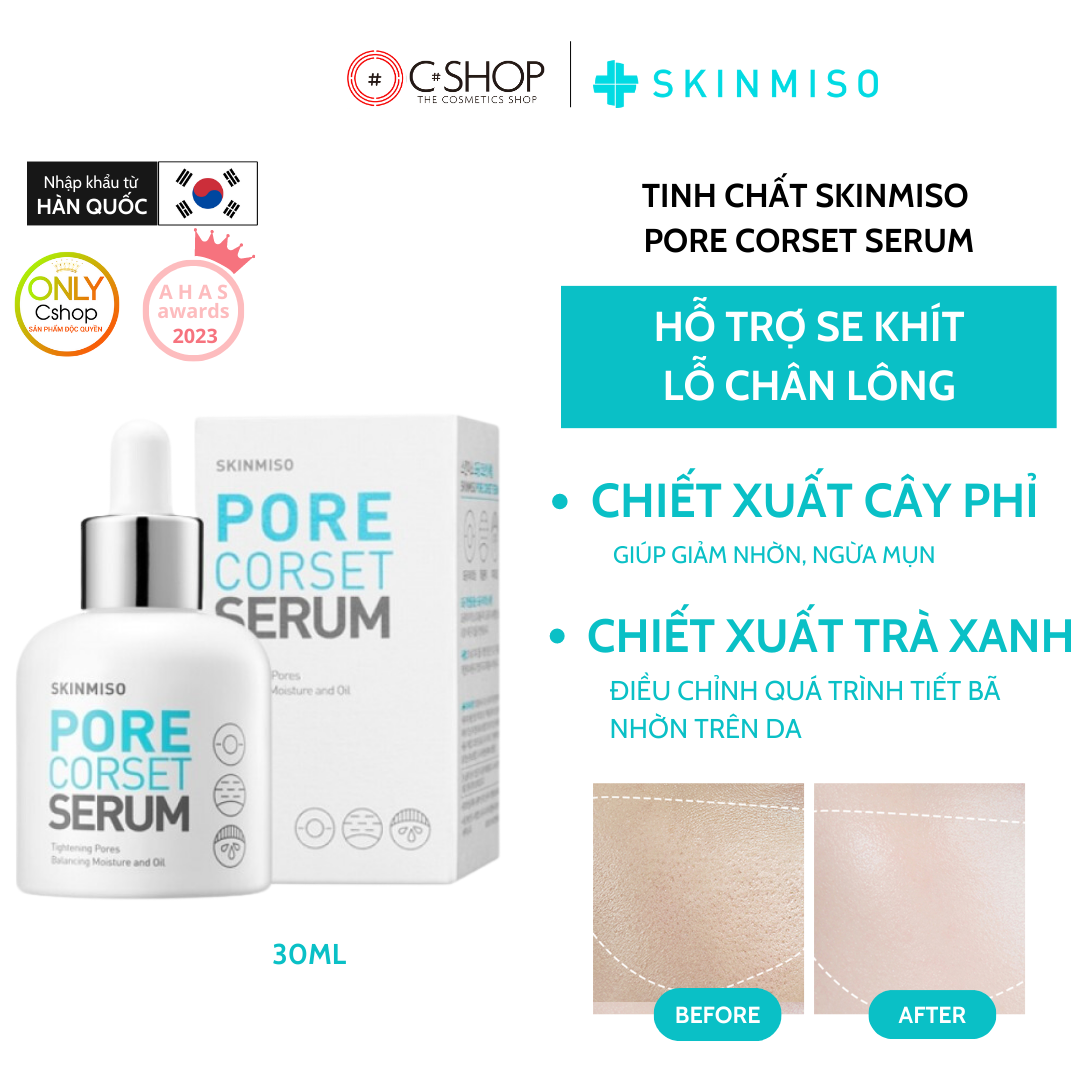 [HCM] Tinh chất se khít lỗ chân lông SKINMISO PORE CORSET SERUM 30ml