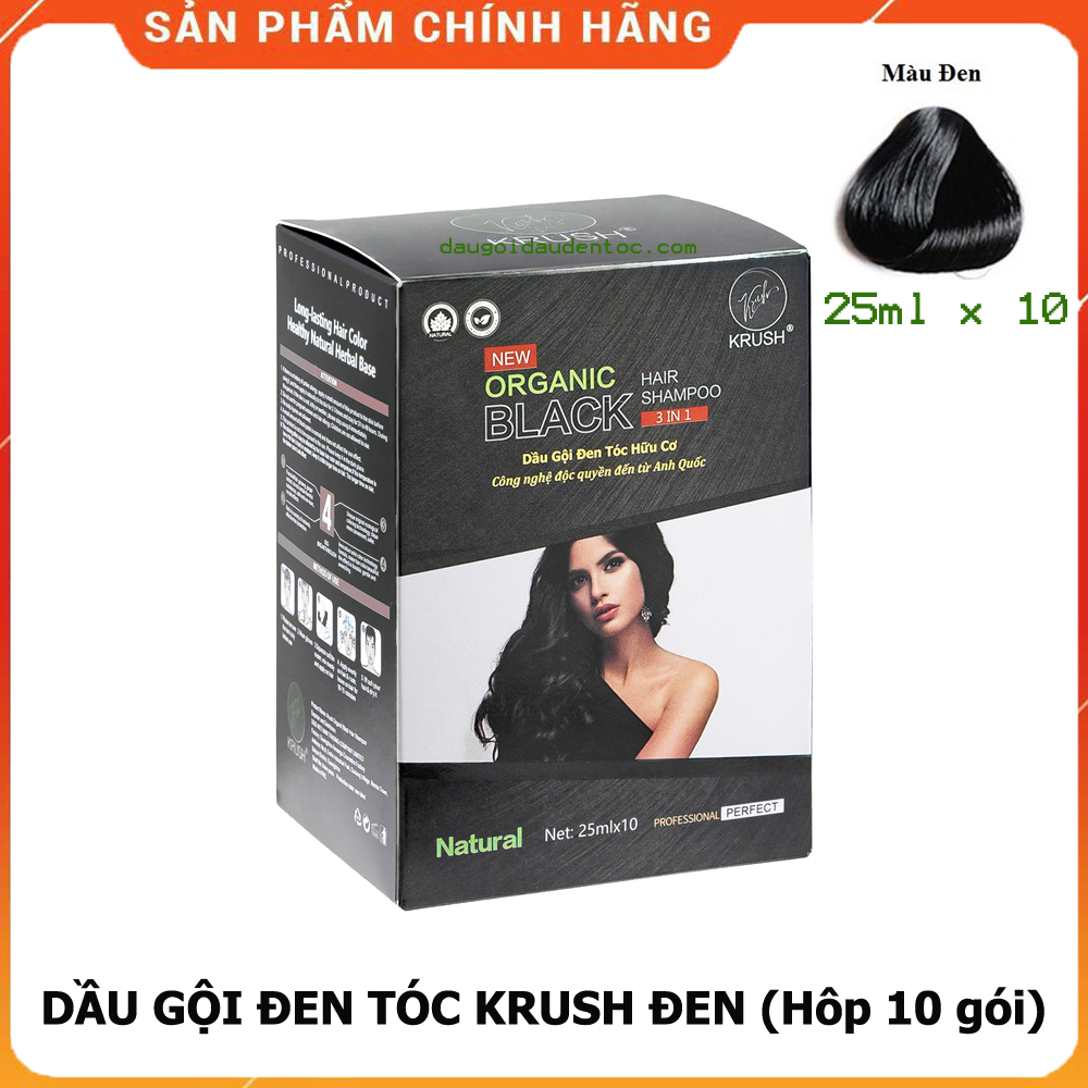 Dầu gội đầu phủ bạc đen tóc Krush Anh Quốc