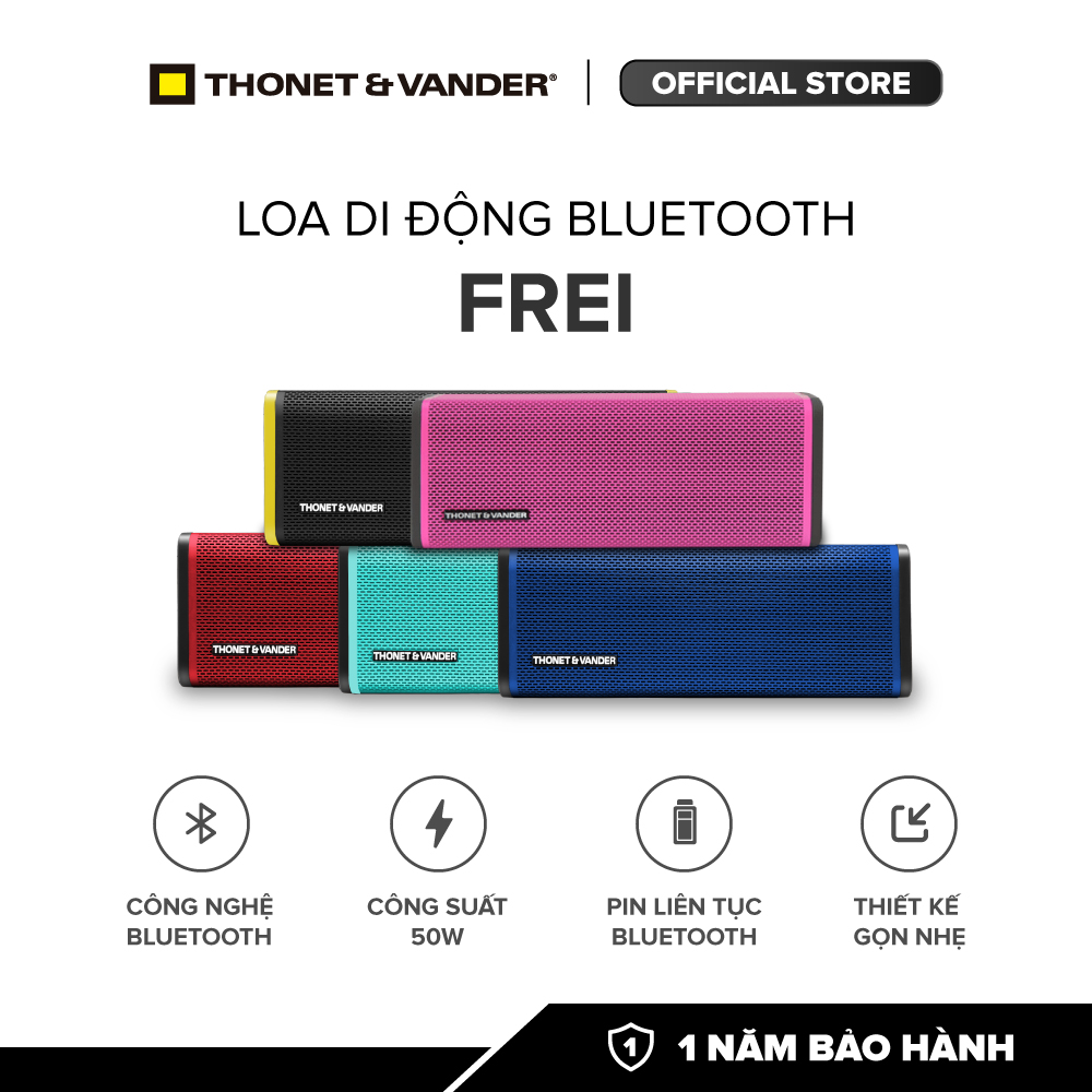 Loa di động bluetooth thonet & vander frei portable | công nghệ bluetooth | công suất 50w | pin liên tục 8 giờ | thiết kế gọn nhẹ | bảo hành chính hãng