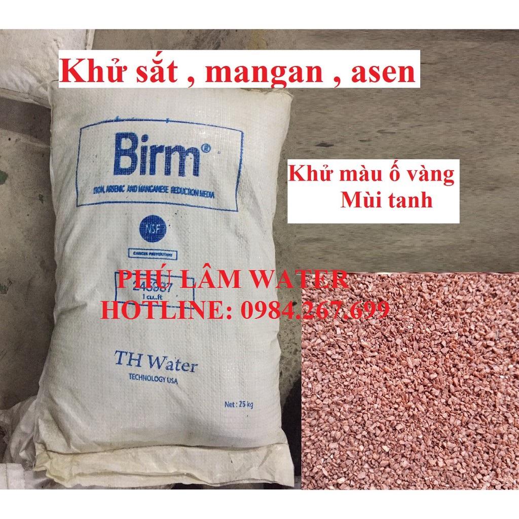 COMBO Hạt Birm khử sắt trong nước sinh hoạt gói 3kg