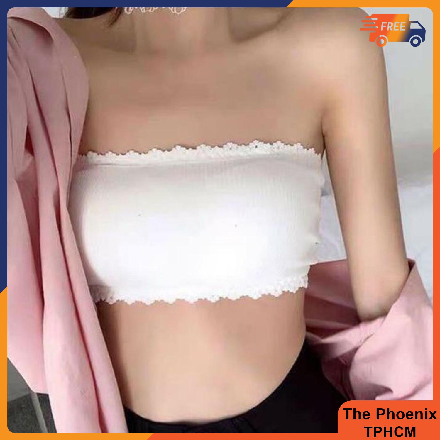 Áo bra không dây pha chút ren tinh tế kết hợp đi chơi 626 - Áo lót nữ không dây không gọng phối đồ siêu xinh đẹp hơn mẫu trên hình Free Size 3 nấc cài v1 34 36 38