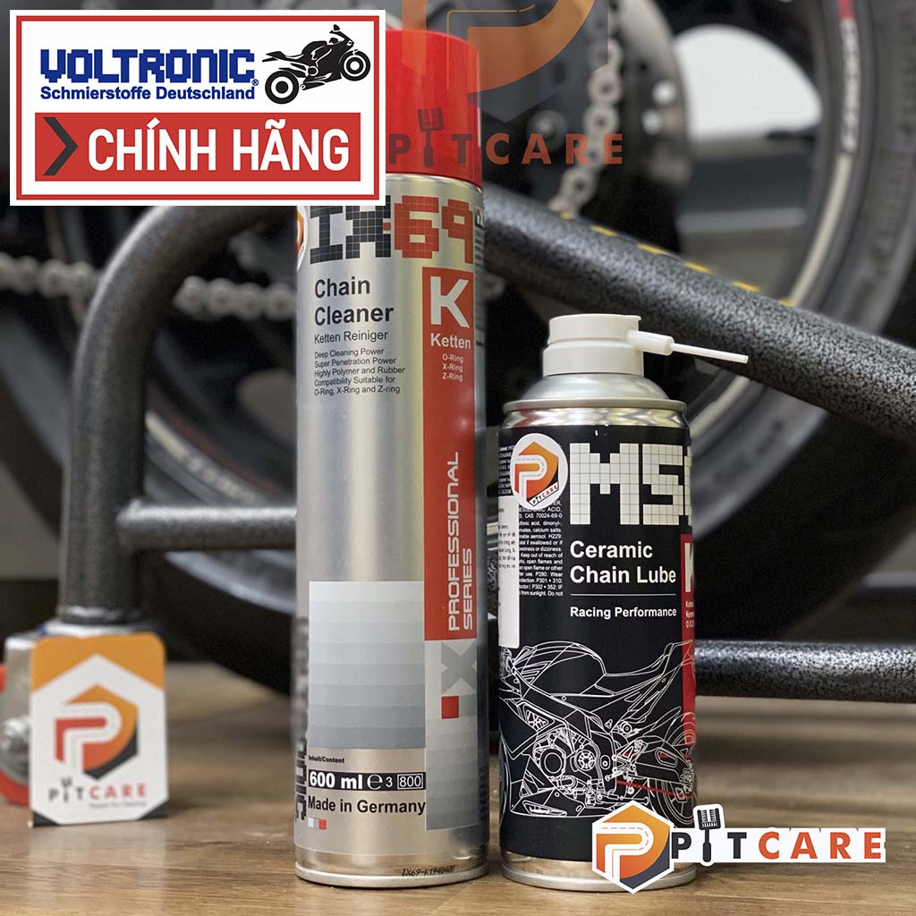 Combo bộ dưỡng sên voltronic chai xịt dưỡng sên voltronic m50k và chai xịt vệ sinh sên voltronic ix69