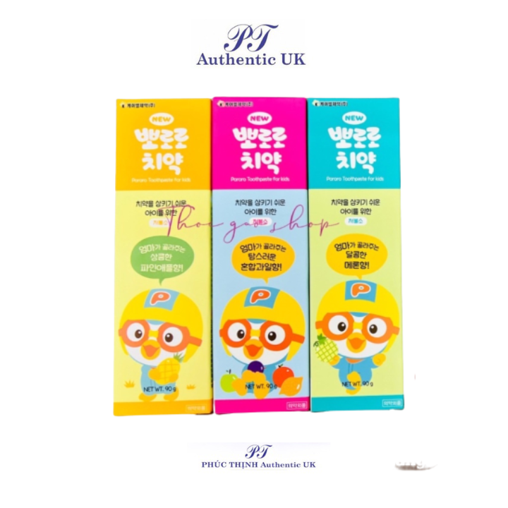 Kem đánh răng pororo hàn quốc 90gr cho bé từ 1 tuổi