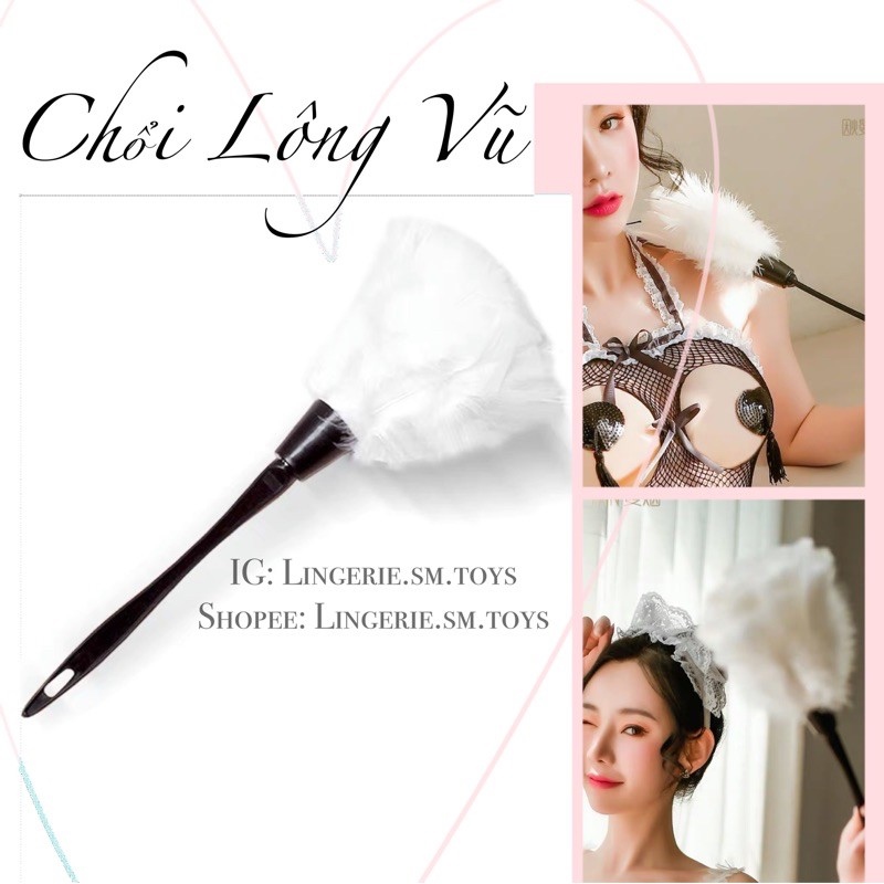 HOT SALE Chổi Lông Vũ Phối Hợp Cùng Set Trang Phục Cosplay Cosplay Sexy Cosplay Hầu Gái
