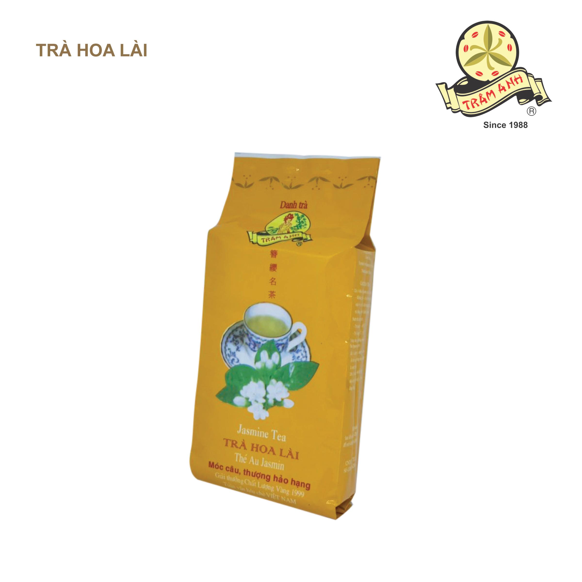  Trà Xanh Hoa Lài Thượng Hảo Hạng TRÂM ANH- gói 100gr-Trà móc câu Bảo Lộc ướp Hoa Lài tươi 