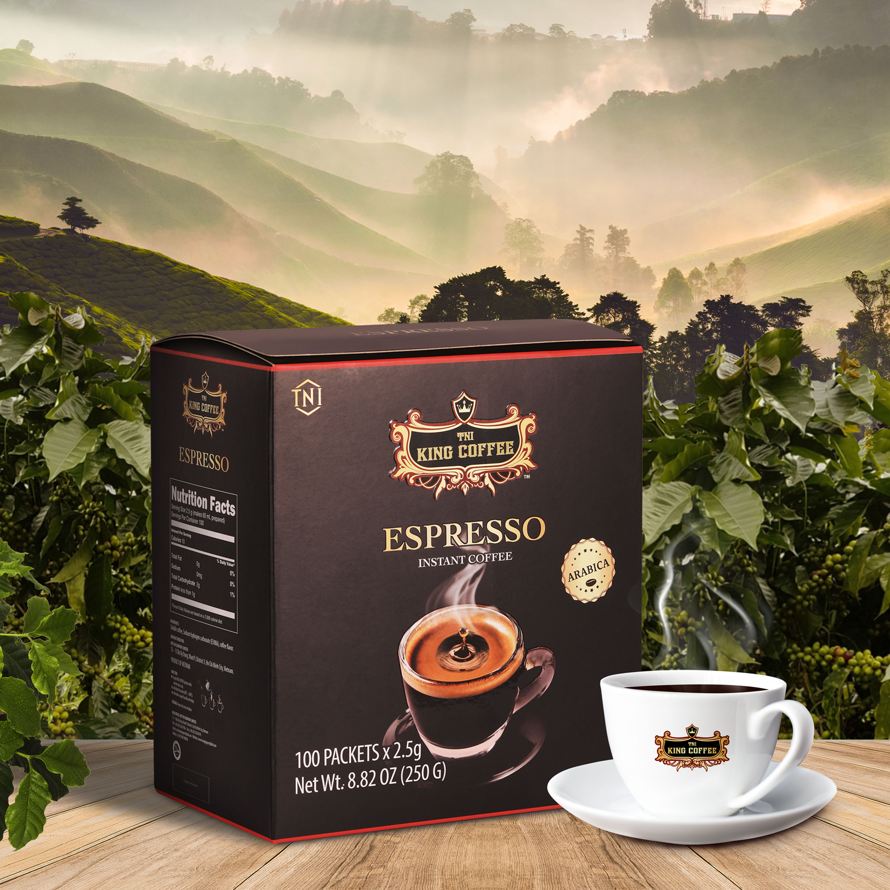 King Coffee ESPRESSO 100 gói x 2.5g