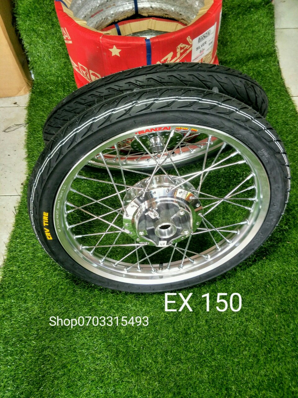 [HCM]CẶP BÁNH CĂM EXCITER 150 NIỀN NHÔM BAN ZAI THÁI 1.4 1.6 ĐÙM CĂM MẠ CROM LOẠI 1 FULL VỎ CRV