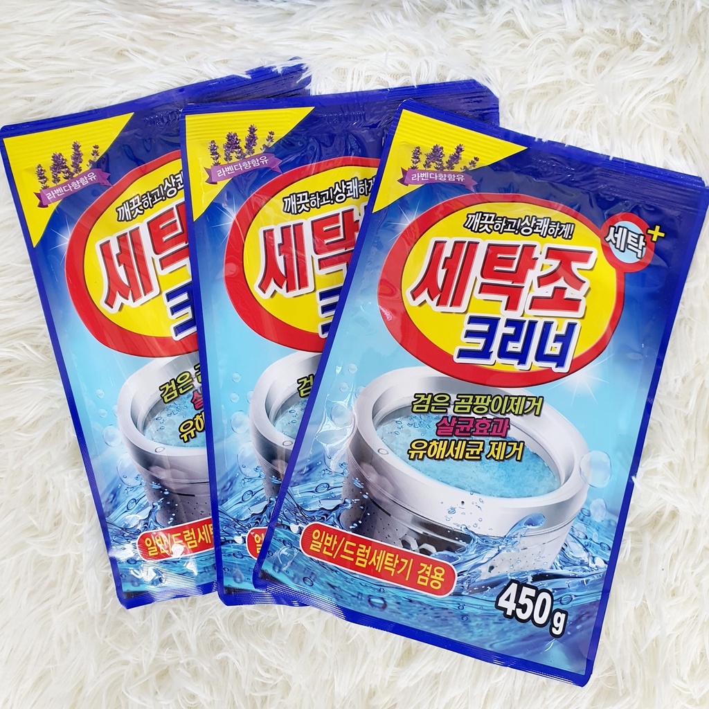 Bột tẩy lồng máy giặt hàn quốc siêu sạch - gói 450g - phù hợp máy lồng ngang, lồng đứng