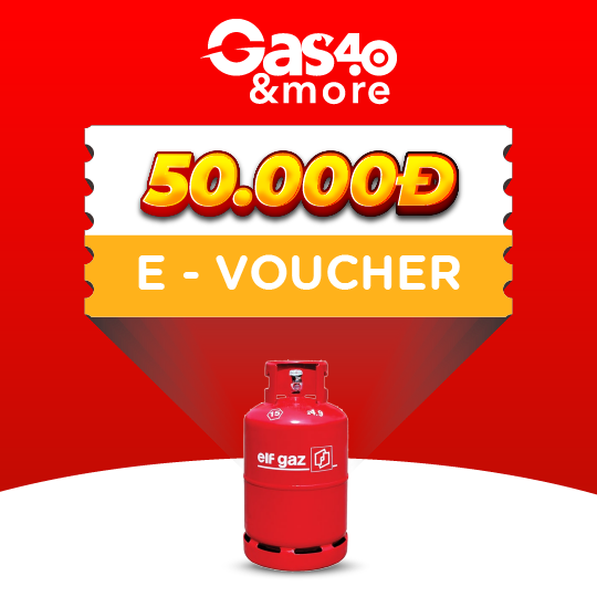Gas4.0 &amp;more [E-voucher] – Voucher giảm giá 50k cho sản phẩm bình gas Elf 12.5kg
