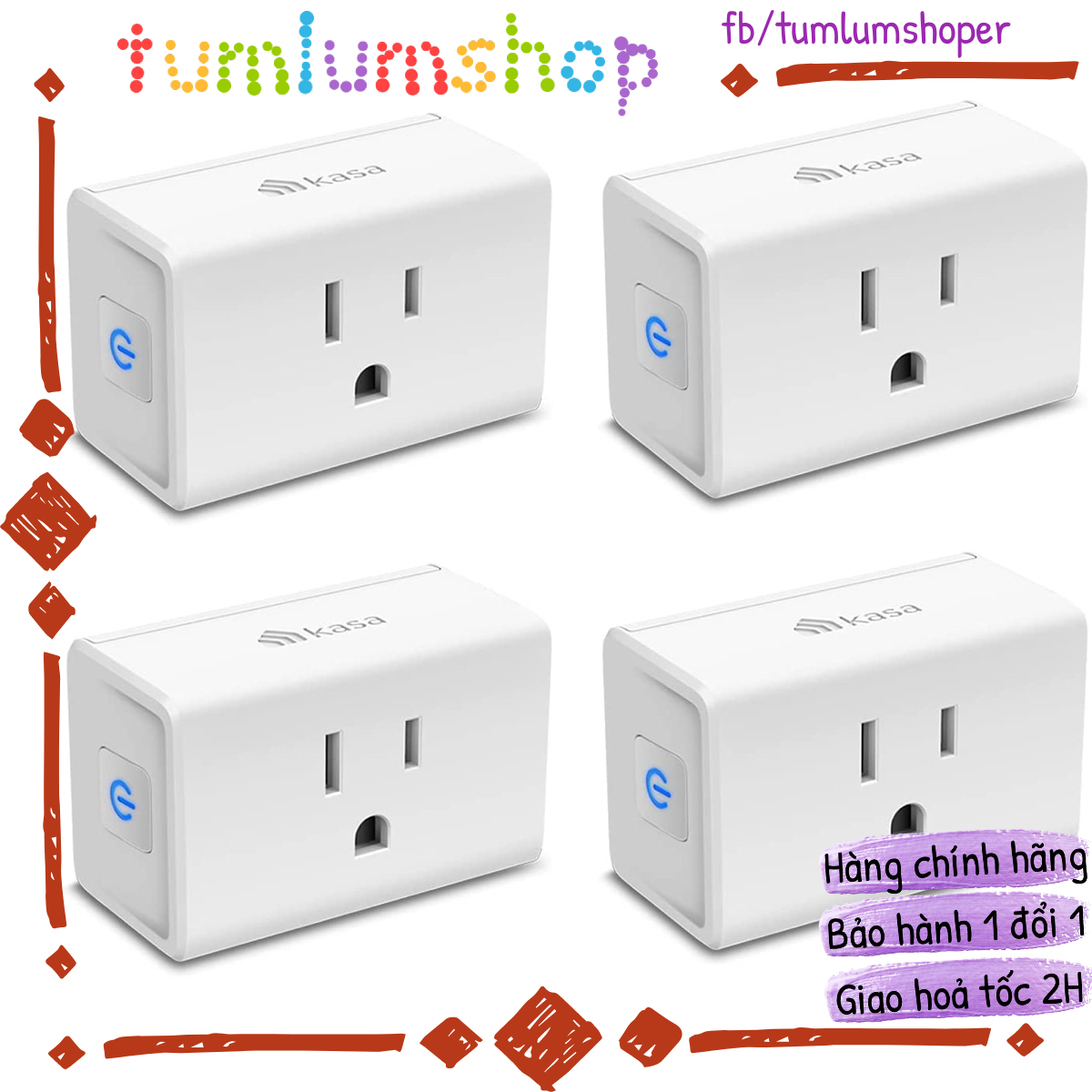 Ổ cắm điện thông minh Kasa Smart Plug Mini Tp-Link EP10P4 – 15A