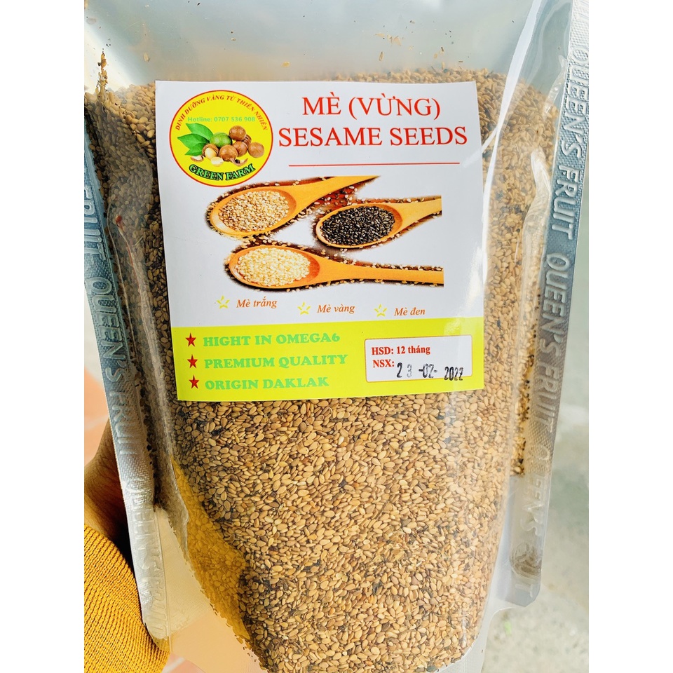 Mè vàng rang củi /vừng vàng rang sẳn, mè sống 500g