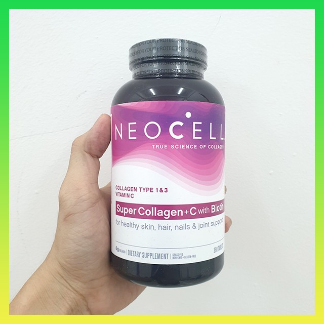 Viên uống super collagen neocell +c 6000 mg type 1 - 3 neocell 360