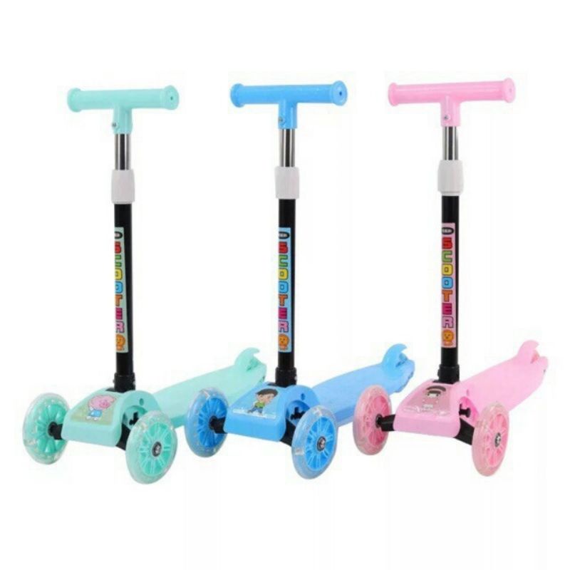 Xe Trượt Nhựa Scooter 3 Bánh , Bánh Xe Phát Sáng Cho Bé Yêu Từ 2 Đến 7 Tuổi