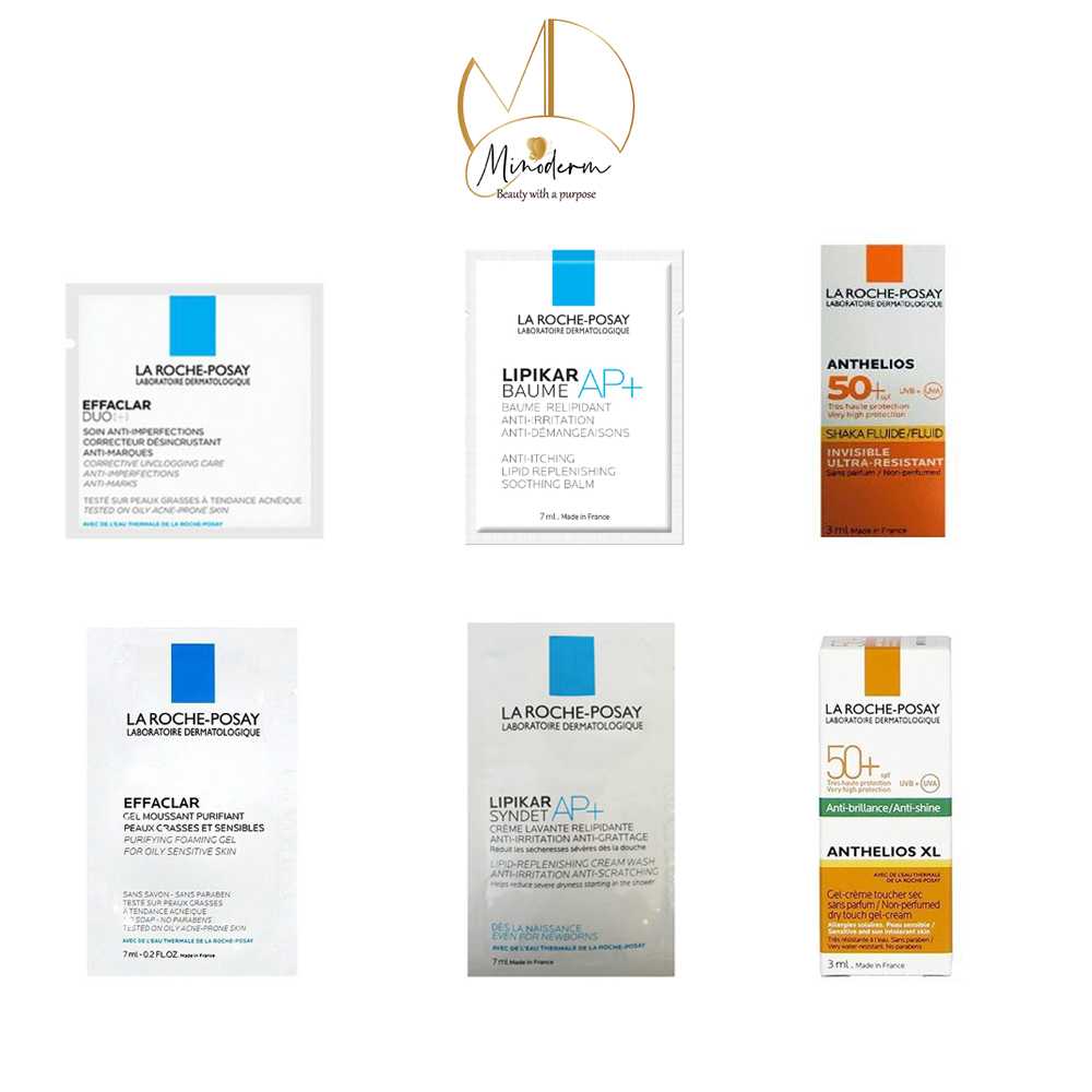 La roche posay sample sữa rửa mặt, kem dưỡng, Duo+, B5