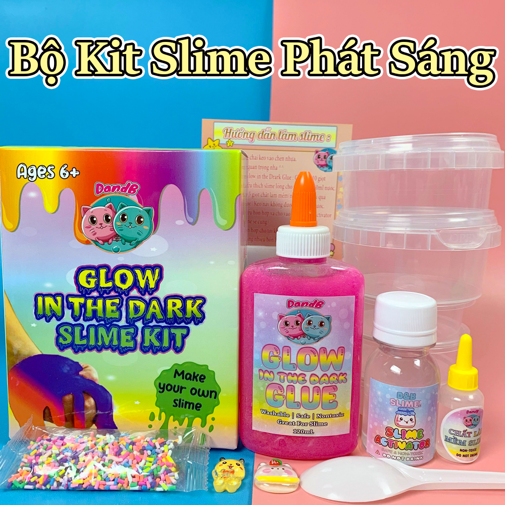 Bộ kit làm slime phát sáng trong bóng tối - nguyên liệu làm slime hàng cao cấp