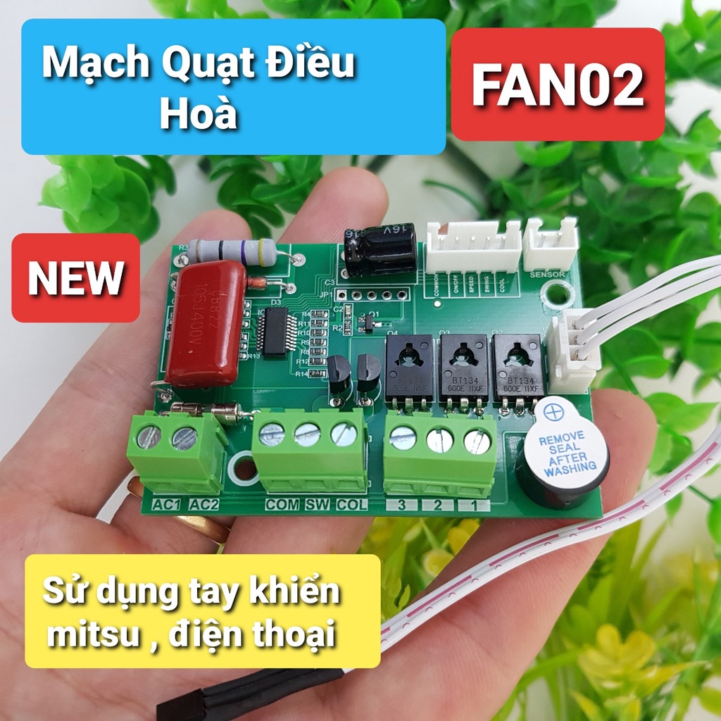 Mạch Quạt Điều Hòa Từ Xa Fan02🍀Bo Quạt Điều Hòa Từ Xa Thông Minh🍀Mạch Quạt Từ Xa Fan-02 (Nâng Cấp Qt322)