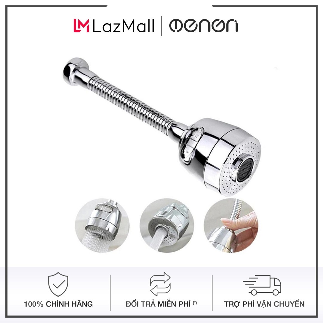 Dây nối vòi nước tăng áp xoay 360. Đầu nối vòi nước lavabo điều chỉnh 2 chế độ - OENON