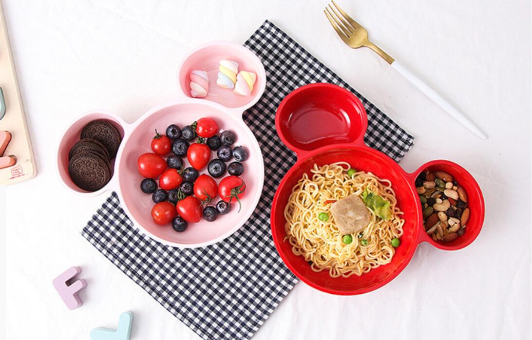 Khay nhựa ăn dặm Mickey - Minnie cho bé