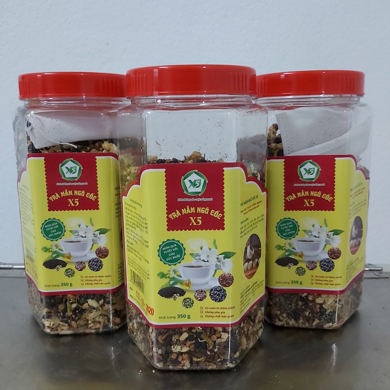 03 hộp (350gr/h) Trà mầm ngũ cốc X5