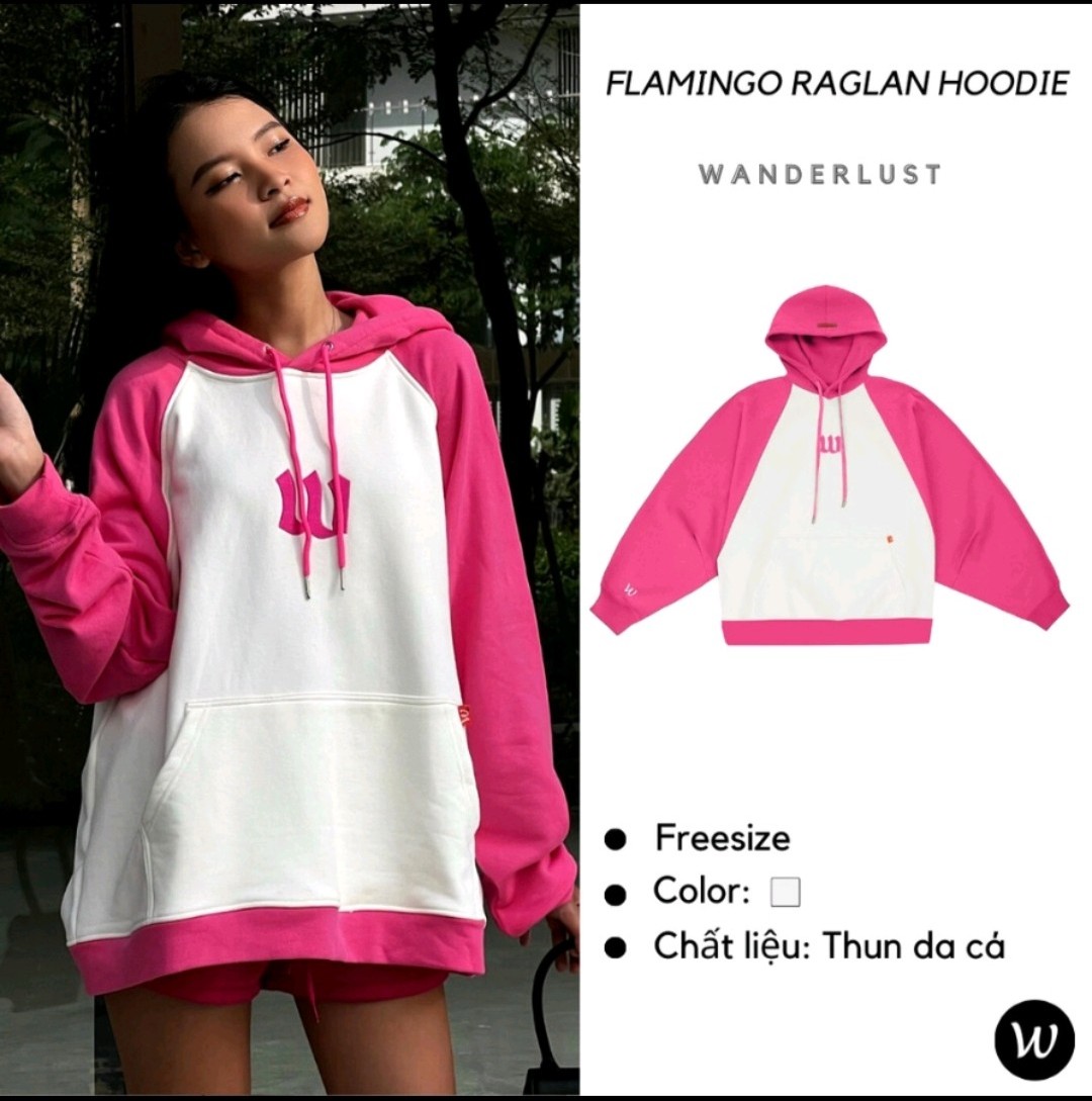 Áo Flamingo Raglan Hoodie