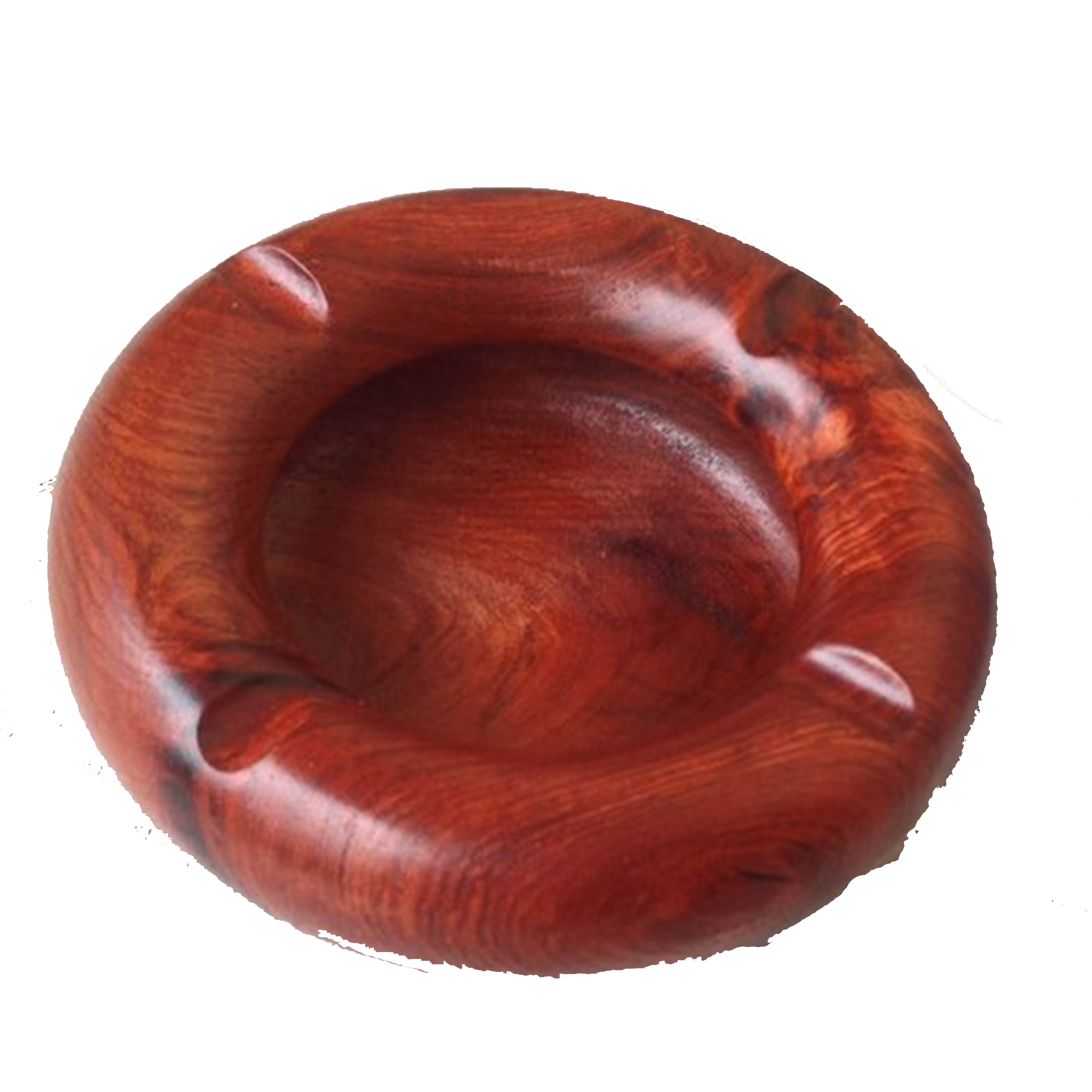 Gạt tròn tiện gỗ hương nguyên khối đường kính 12cm cao 5cm