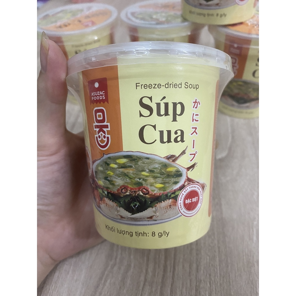 HOT SALE Súp cua ăn liền đóng hộp Asuzac hộp 8gram – không chất bảo quản thơm ngon tiện dụng giàu dinh dưỡng