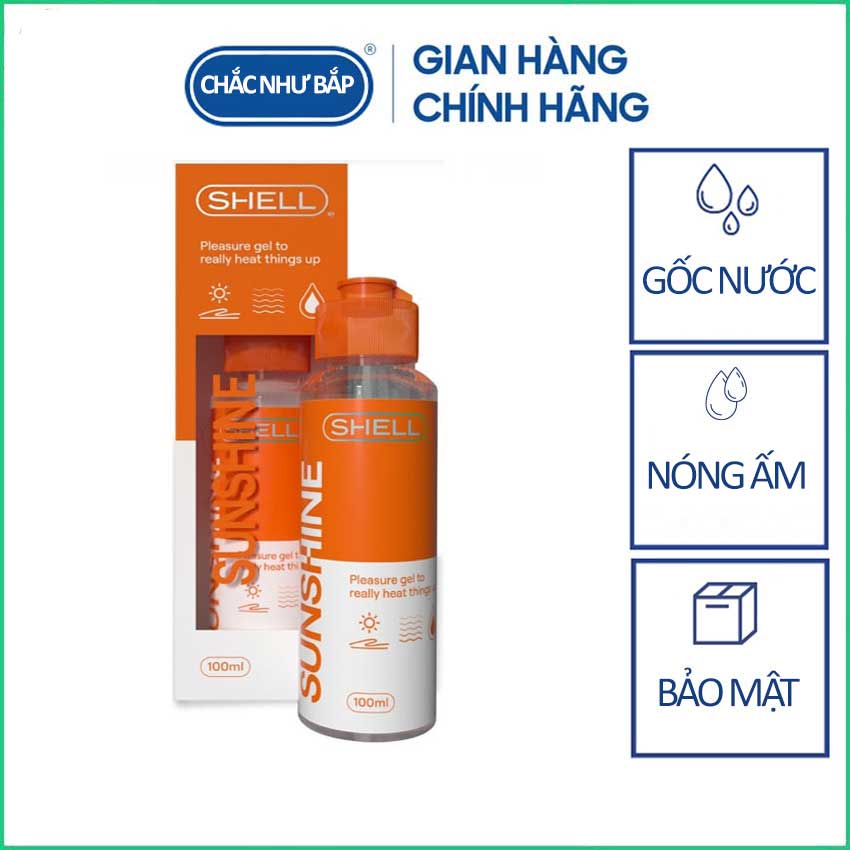 Gel bôi trơn nóng ấm Shell Sunshine - Chai 100ml