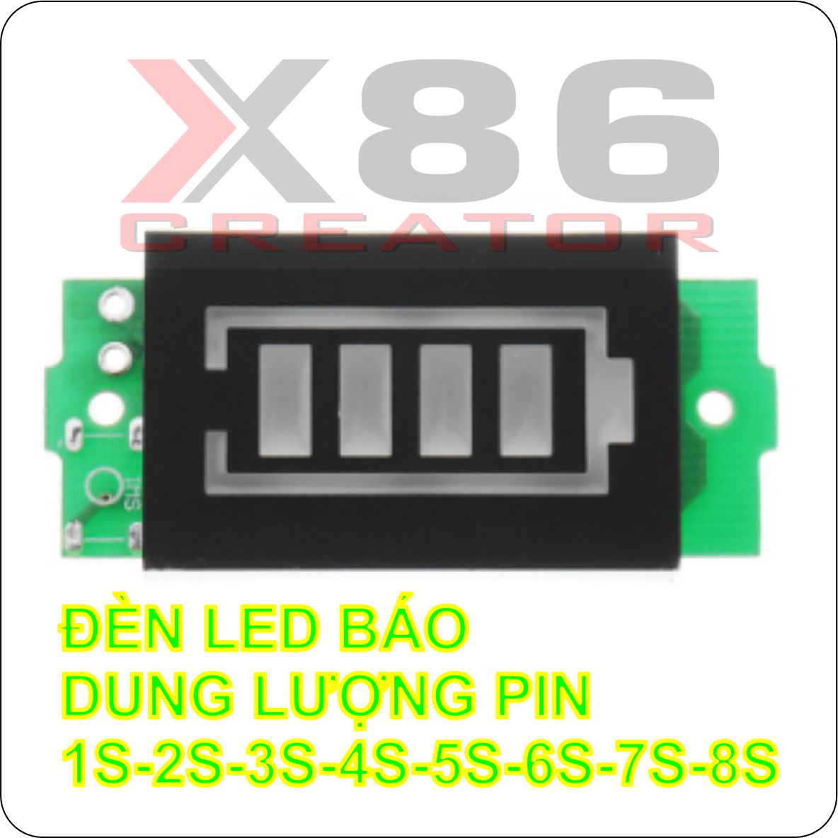 Mạch led báo dung lượng pin 1s 2s 3s 4s 5s 6s 7s 8s
