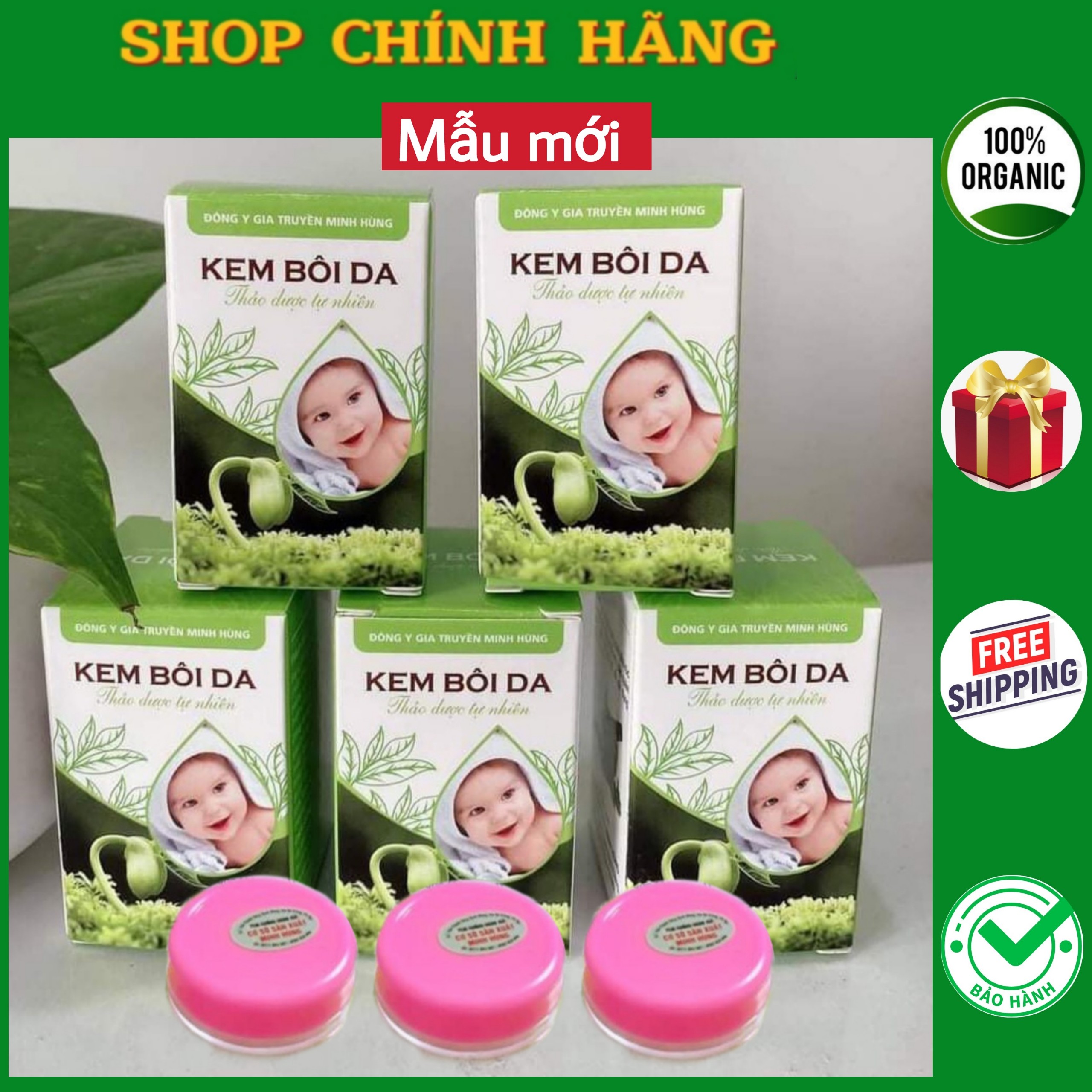 Kem bôi da minh hùng chính hãng - dưỡng ẩm da bé 20g - thuần mộc shop