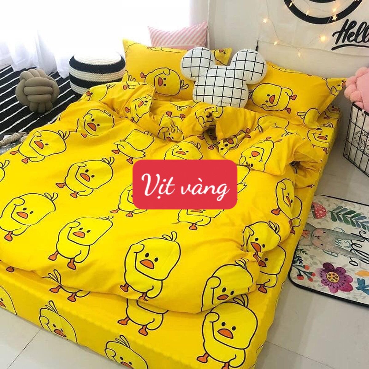 Ga trải giường bo chun 1m2,1m4,1m6,1m8,chọn mẫu ngay trên bài[mẫu vịt vàng]